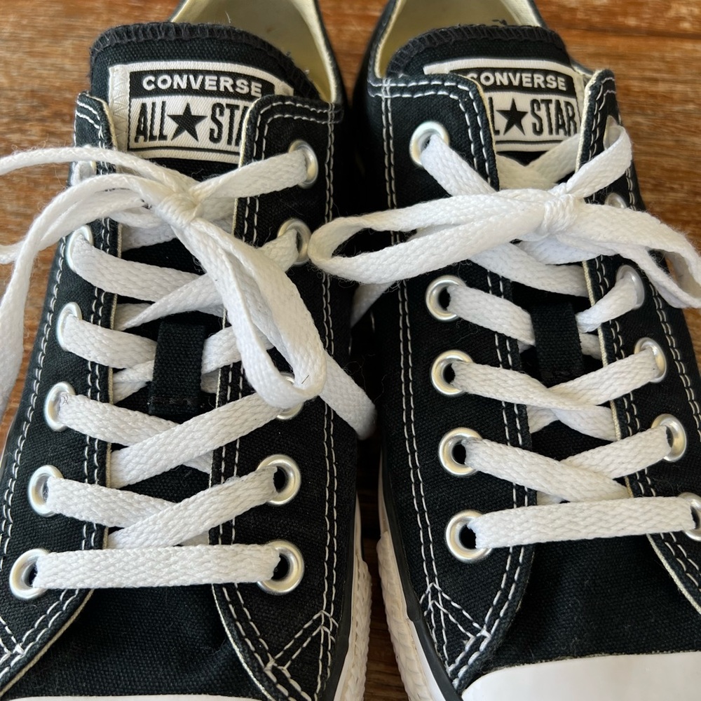 Converse Chuck Taylor All Star Sneakers Black Low Top Canvas Unisex M6 W8 - Picture 6 of 16